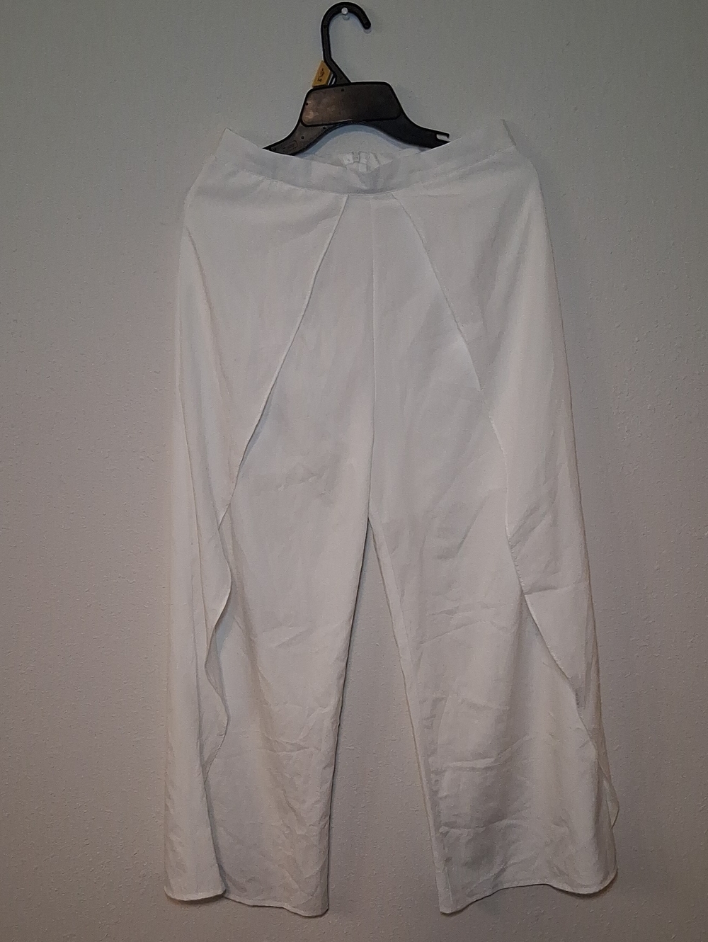 Wide Leg Pants with Ruffle Trim